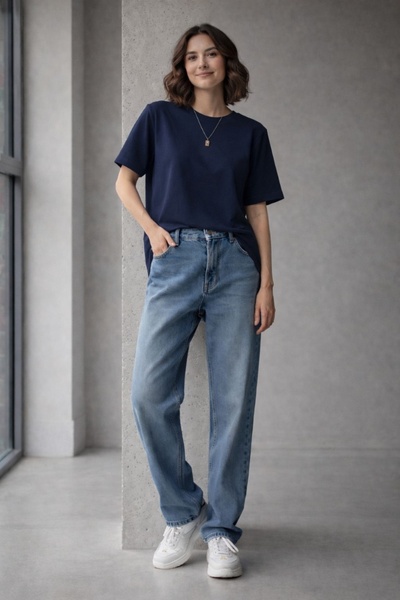 CNG MODA Basic Combed Cotton Modal Relaxed Fit Round T-Shirt