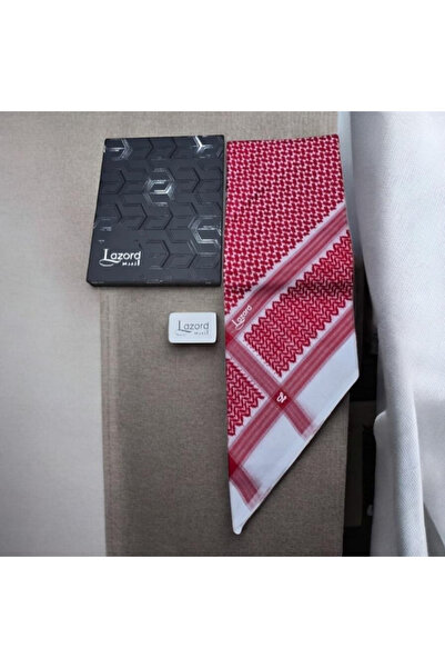 LAZORD شماغ لازورد أحمر رجالي فخامة وجودة