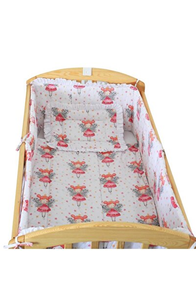 PRICHINDEL Crib Bedding Set, 5 Pieces, Princess Butterfly, 120 x 60 cm