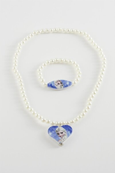 Generic Brand 1681350780 Çzgflm Bead Kids (135013) Set Necklace-White