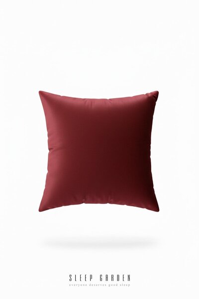 Sleep Garden Erguvan Serisi Kadife Bordo Dekoratif Kırlent 45x45