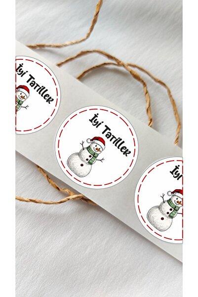 Piksel Grafik Happy Holidays Snowman Themed Sticker 24 Pieces, Teacher Label ...