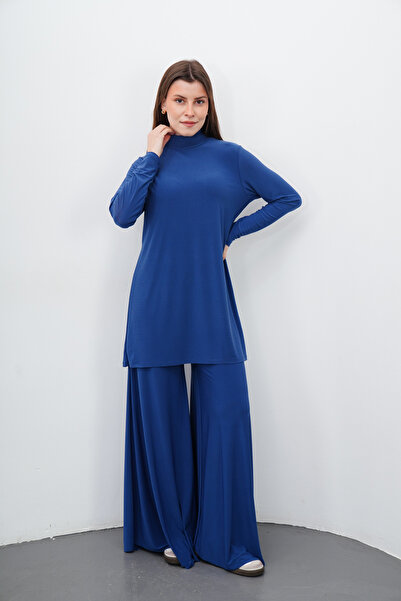 penyebizden Maxi Tunic & Trousers Set-Indigo