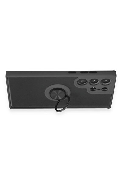 Epilons غطاء سيليكون لهاتف جالاكسي S23 مع حلقة مونتريال - أسود