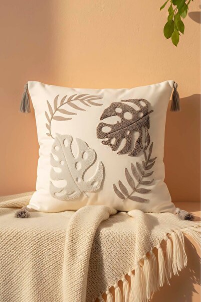 Rivaİstanbul Κάλυμμα μαξιλαριού με τροπικό σχέδιο φύλλων