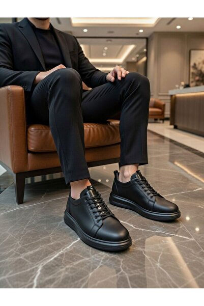 Rego Pantofi pentru bărbați, negri, mat, casual, din piele naturală, pentru u...