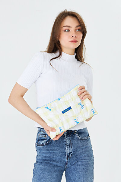 WOLF & ROCK Colorful Quilted Waterproof Zippered Tablet Case 11-12 Inch