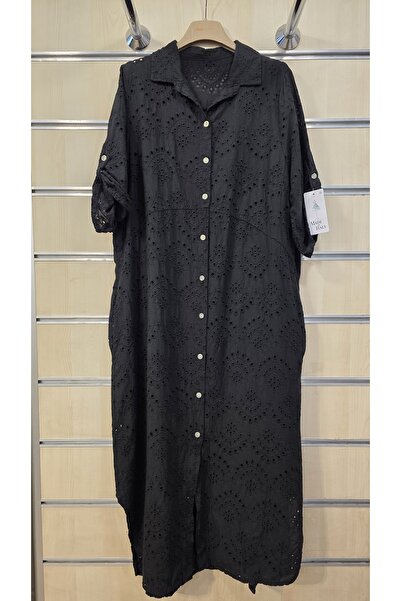 Park Moda Cotton Scallop Shirt Dress