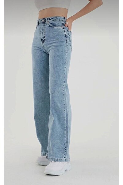 MRİABE Extra High Waist Karyıkama Pallazzo Loose Wide Leg Women's Jeans