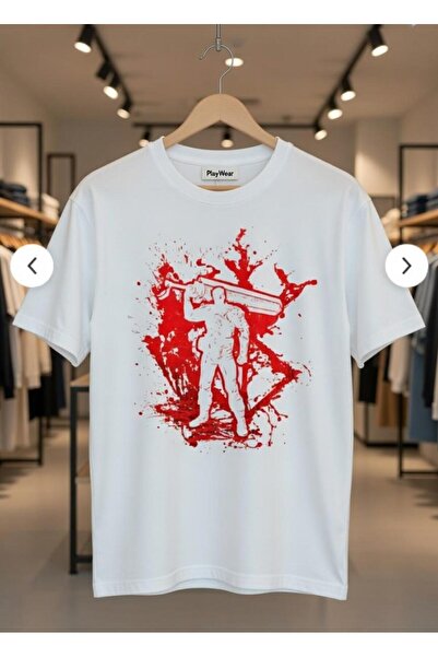 playwear Tricou cu imprimeu Shadow Man, culoare roșie, 100% bumbac, croială n...