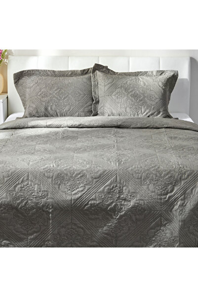 DECOMEX 3-piece bedspread set VIVIAN 240x260m grey