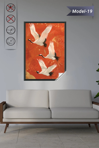 Akıllı Kağıt Statik Tutunma Özellikli Tablo - Poster Hayvan (Model-19)