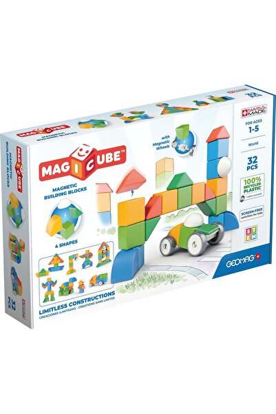 GEOMAG Μάτζικιουμπ Ανακυκλωμένος Κόσμος 32 Τεμάχια