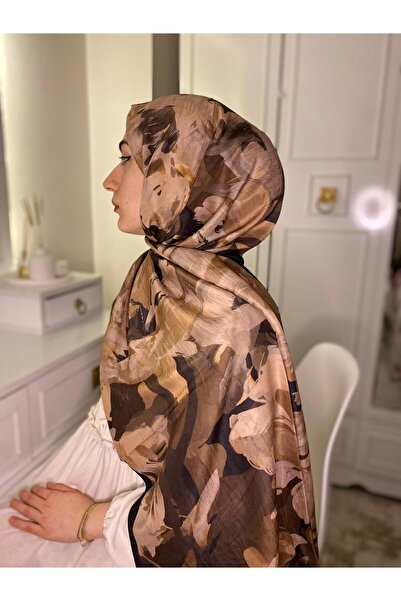 Evascarfs Bambu kraş çiçek desenli soft şal
