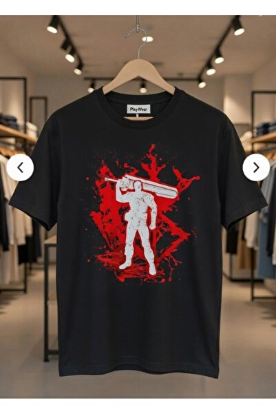 playwear Tricou cu imprimeu Shadow Man, culoare roșie, 100% bumbac, croială n...