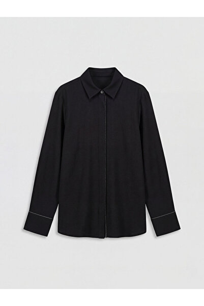 LC Waikiki New season deals from gulis gym black regular fit women's shirt