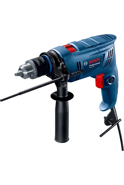 Bosch Professional GSB 570 drilling drill with hammer feature with a metal he...