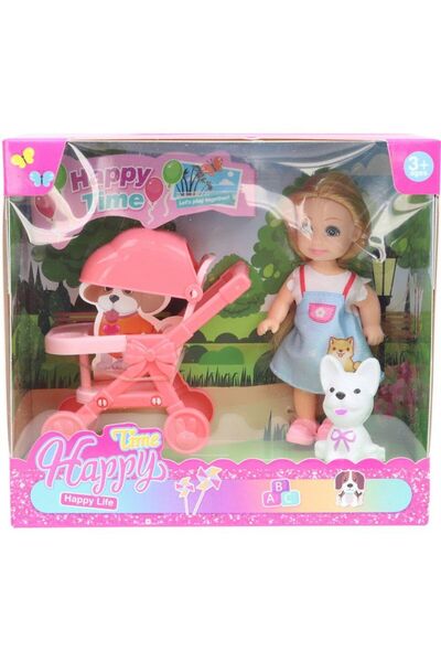 Prime Deals Set Păpușă cu Cărucior pentru Fetițe