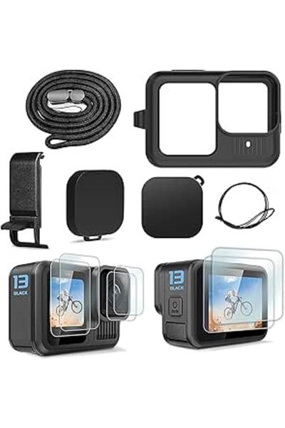 The Bros Protective Compatible with GoPro Hero 13 Case Non-Slip Silicone Cove...