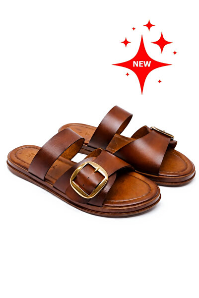 Lively Stylish Leda Women's Buckle Detailed Comfortable Non-Slip Sole Stylish...