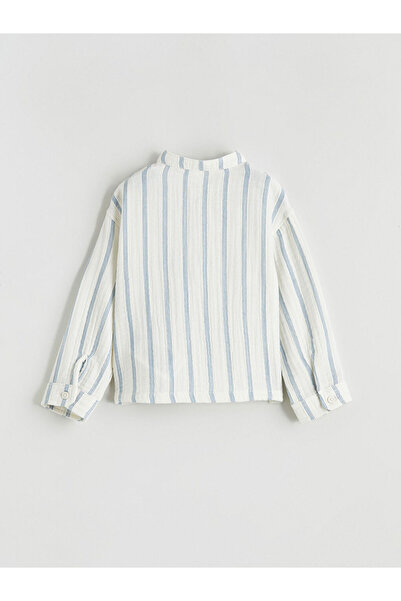LC Waikiki Hakim Yaka Striped Baby Boy Shirt