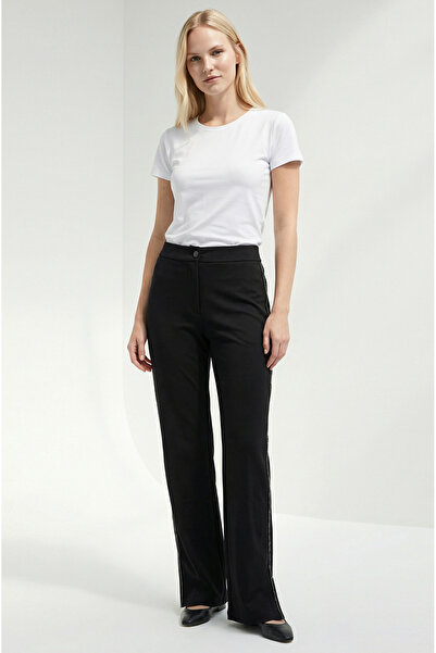 Allyco Regular Pants with Side Stripe Detail and Pockets