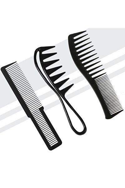 gaman Professional 3-Piece Hair Styling and Detangling Hair Lightening Comb S...