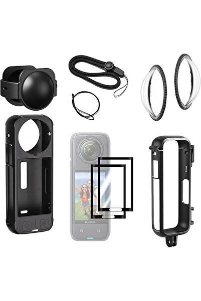 The Bros مجموعة ملحقات حماية الكاميرا لكاميرا إنستا 360 X4 - تتضمن واقيين للع...