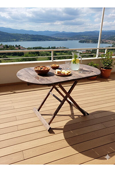 JollyJoiner Doğal ahşap. Kamp. Mutfak. Piknik balkon masası