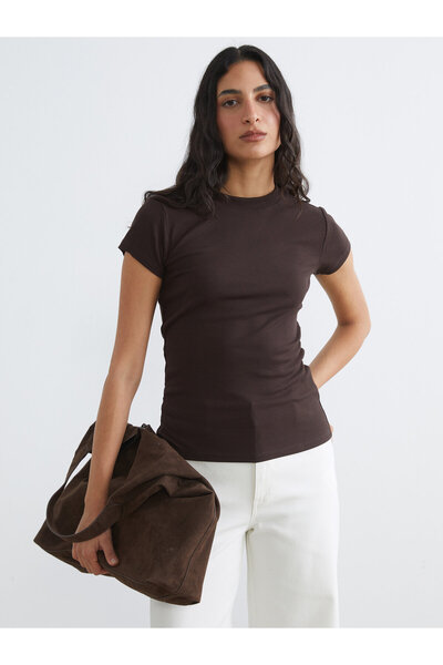 LC Waikiki بدلة نسائية مضلّع بياقة دائرية