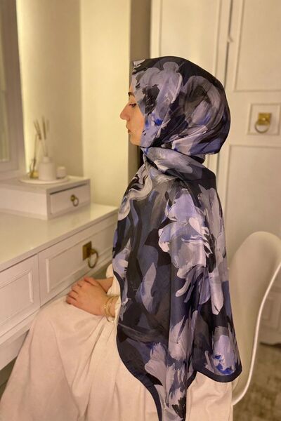 Evascarfs Bambu kraş çiçek desenli soft şal