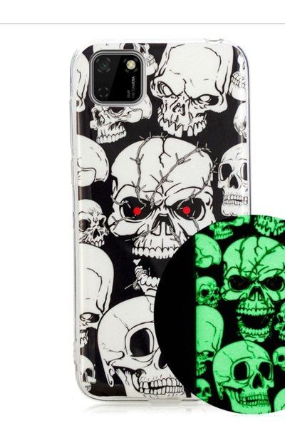Huawei Y5p Case – Noctilucent Cool Skulls Fusion Case, Unique IMD Model, Glow...