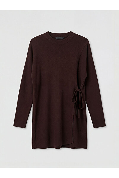 LC Waikiki Giyçık Store Brown Crew Neck Women's Knitwear Tunic