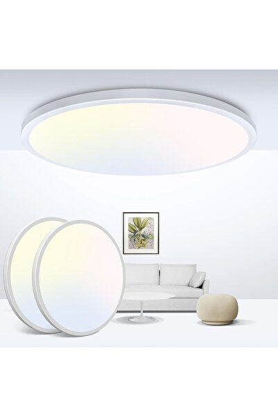 Dotail LED таванна лампа Yexati, комплект от 2, 24W 2400 lm, регулируем цвят ...