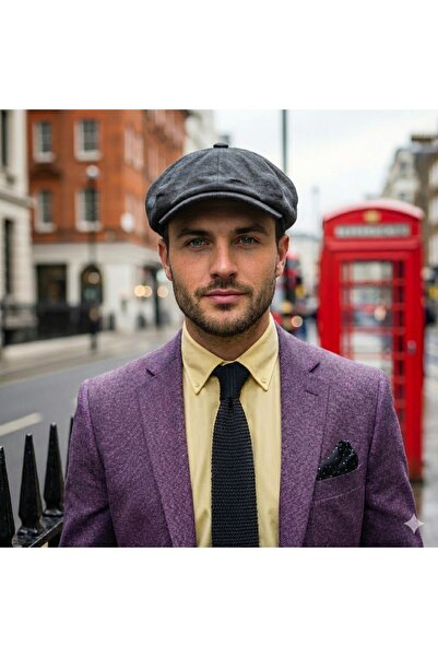 Belifanti Collection Men's Smoked Summer Linen Hat British Modern Peaky Blind...