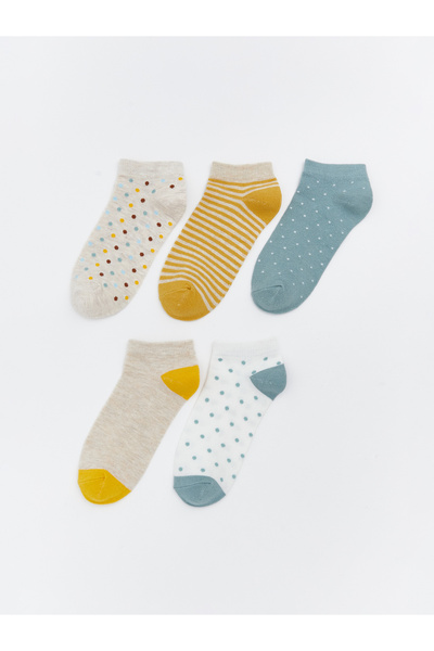LC Waikiki Women's Patterned Ankle Socks - Set of 5