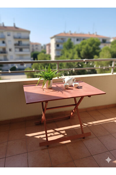JollyJoiner Doğal ahşap mutfak balkon kamp piknik masası