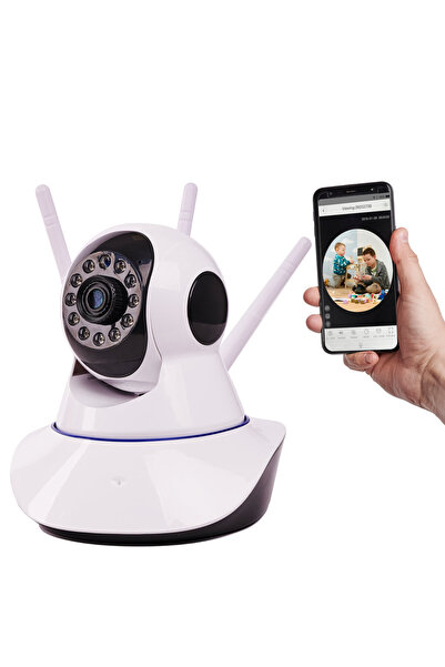 zola Κάμερα παρακολούθησης βίντεο, περιστρεφόμενη, WI-FI, ασπρόμαυρη, με μικρ...