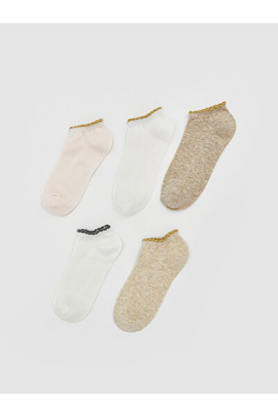 LC Waikiki Women's Plain Trainer Socks 5-Pack