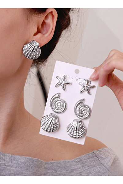 Ervalina 3 Pair Figured Women's Earrings