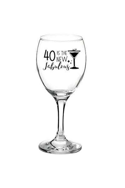 OEM Pahar de vin personalizat pentru a 40-a aniversare