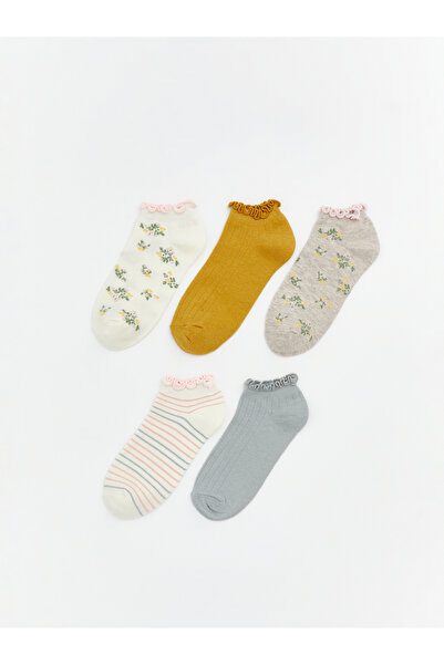 LC Waikiki جوارب رياضية نسائية منقوش - عبوة من 5 قطع