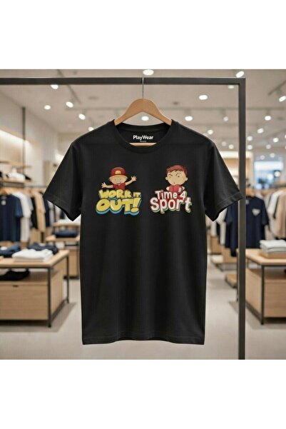 playwear Μπλουζάκι Time 4 Sport με στάμπα, 100% βαμβακερό, κανονική εφαρμογή