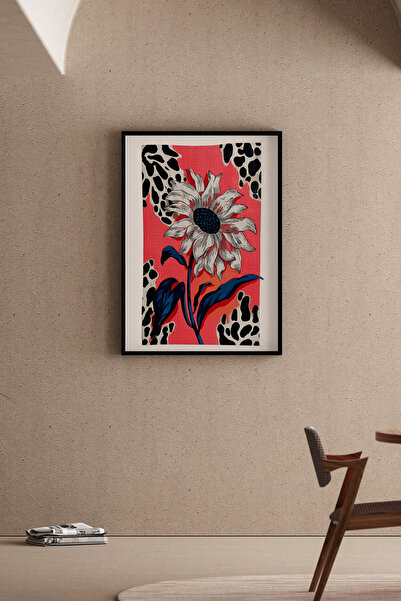 Artiera Κοραλί ζωγραφισμένο στο χέρι έργο τέχνης με λουλούδια, δώρο για τη γι...