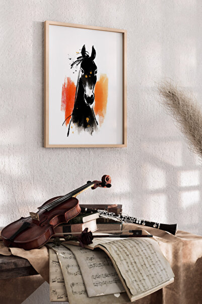 Artiera Εκφραστική ζωγραφική αλόγων με υφή πινέλου, καλλιτεχνικό μοντέρνο σαλ...