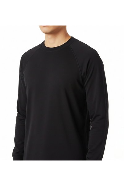 bumerangspor Men's Cotton Raglan Sleeve Long Sleeve Football Underwear - Black