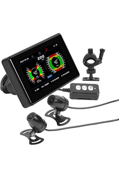 No B.S. Cameră auto/motocicletă complet impermeabil – față + spate FHD 1080P