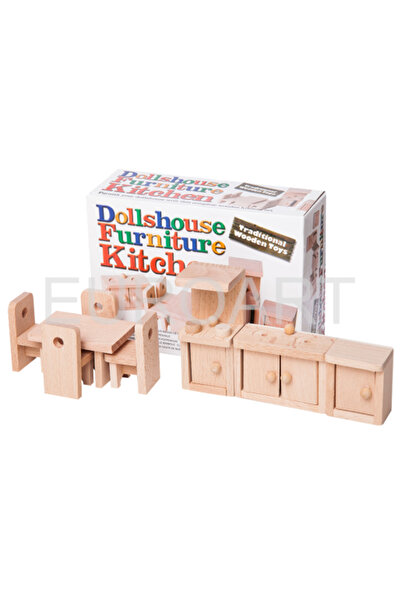 decotoys Mobilier bucatarie lemn pentru papusi