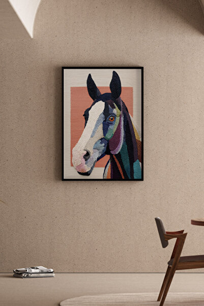 Artiera Γεωμετρική ζωγραφική με άλογα που περνούν από διαφορετικά χρώματα, Μο...