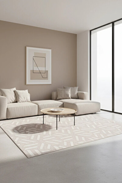 Zetahalı Zeta Carpet Pyramid Soft Textured Modern Carpet